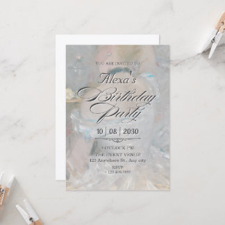 Aesthetic art paint birthday invitation