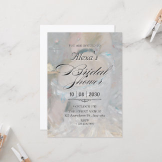 Aesthetic art paint bridal shower invitation