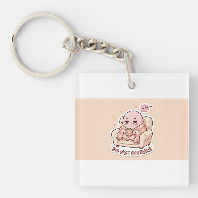 Aesthetic Art Stickers – Stylish Laptop & Planner  Keychain (Front)