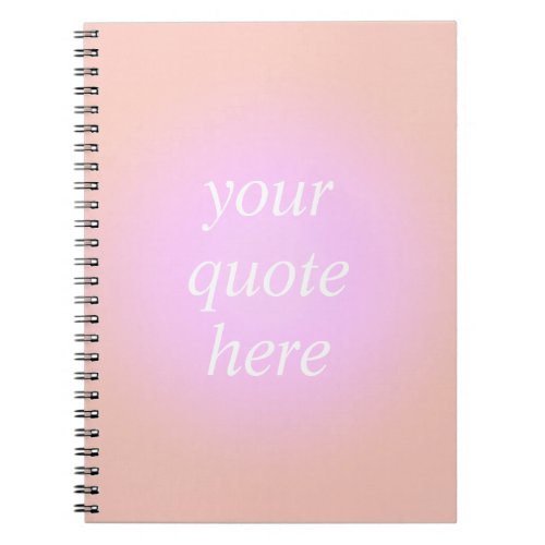 Aesthetic Aura Gradient Custom Quote Notebook