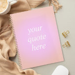 Aesthetic Aura Gradient Custom Quote Planner<br><div class="desc">Gradient Custom Quote Notebook. Personalize this aesthetic gradient color planner notebook with your favorite motivational quote,  inspirational saying or own text</div>