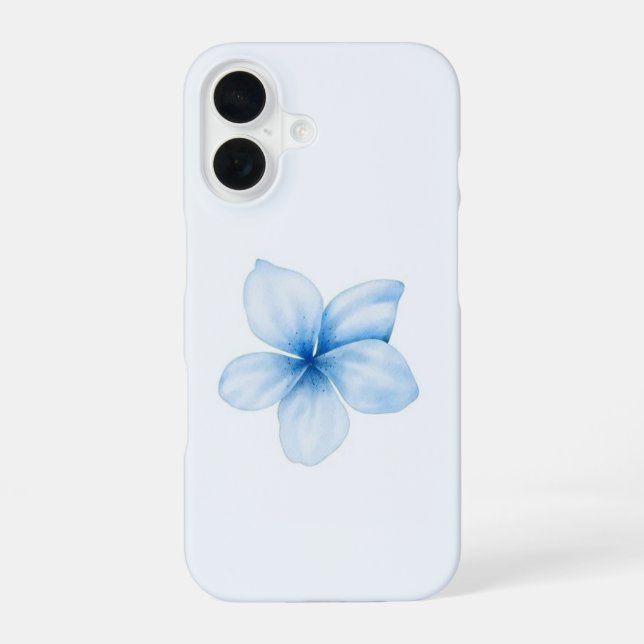Aesthetic baby blue flower  iPhone case (Back)