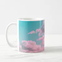 Teal coffee mug aesthetic, turquoise