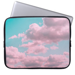 Aesthetic background with beautiful turquoise sky  laptop sleeve