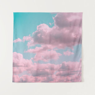 Aesthetic background with beautiful turquoise sky tapestry
