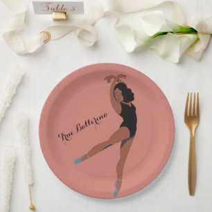 Aesthetic Ballet Dancer Postcard Paper Plates