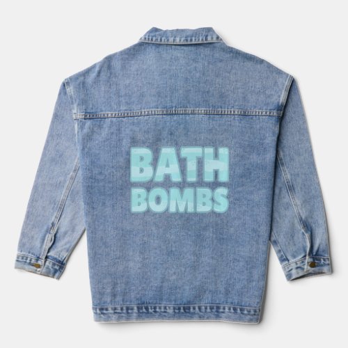 Aesthetic Bath Bombs lover Enthusiast Relaxing Bat Denim Jacket
