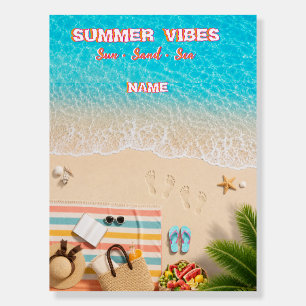 Aesthetic Beach Summer Foam Board Sign