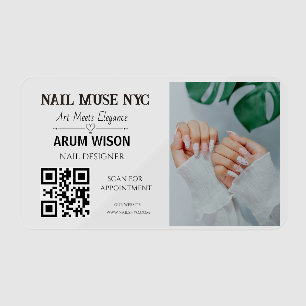 Aesthetic Beauty Brand for Nail Salon, Spa, Makeup Clear Business Cards