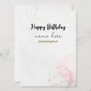 Aesthetic Birthday Card 
