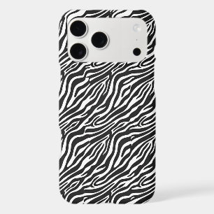 Aesthetic Black and White Zebra Stripe Print iPhone 17 Pro Max Case