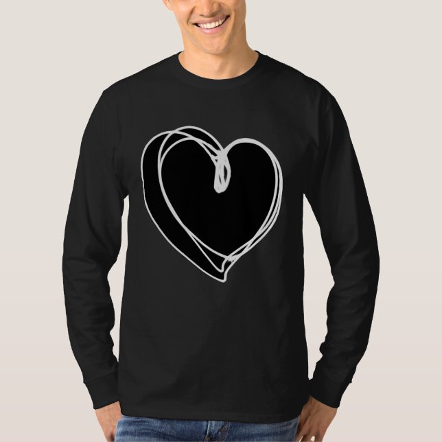Aesthetic Black Heart T-Shirt (Front)