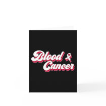 Aesthetic Blood Cancer Awareness Red Ribbon Tee Me Card