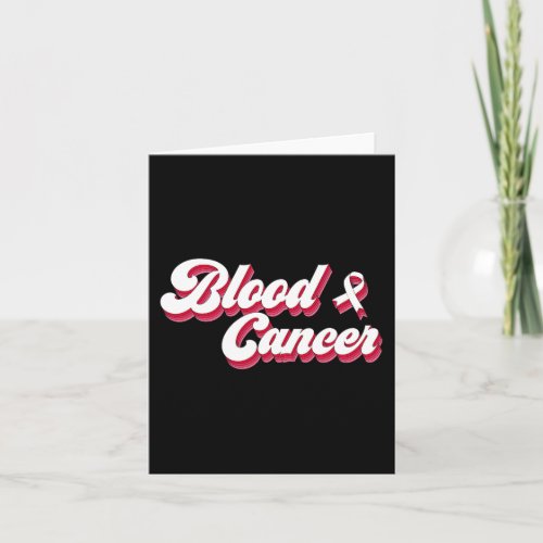 Aesthetic Blood Cancer Awareness Red Ribbon Tee Me Card