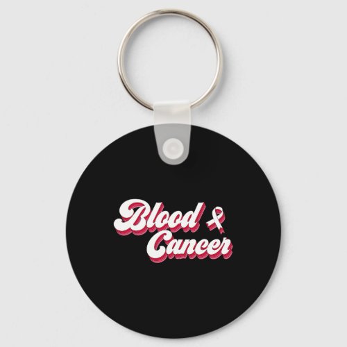 Aesthetic Blood Cancer Awareness Red Ribbon Tee Me Keychain