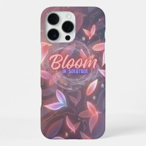 Aesthetic Bloom in Solitude Pink Glowing Petals iPhone 16 Pro Max Case