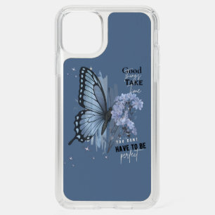 Aesthetic Blue Butterfly Motivational Quote - Good Speck iPhone 11 Pro Max Case