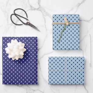 Aesthetic Blue Kuffiyeh Kufiya Keffiyeh Palestine Wrapping Paper Sheets