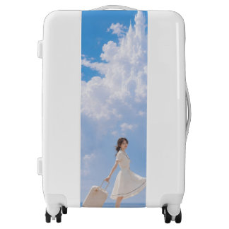 Aesthetic Blue Sky & White Dress Travel Luggage