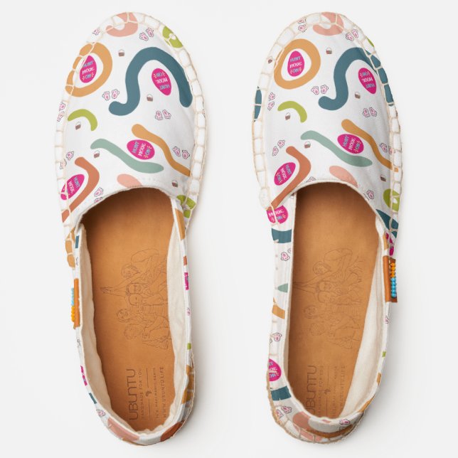 Aesthetic boho pattern with Easter eggs Espadrilles (Front)