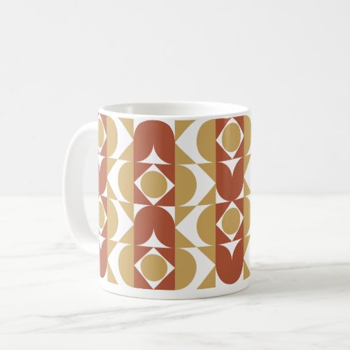 aesthetic boho style colorful geometric pattern coffee mug