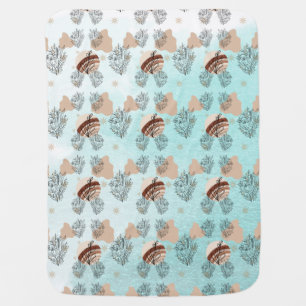 Aesthetic Boho Wildflowers Baby Blanket