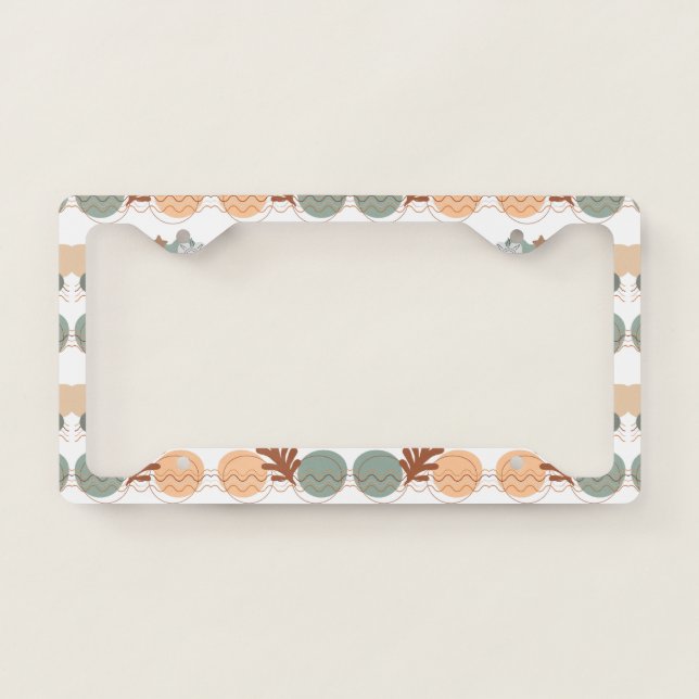 Aesthetic Boho Wildflowers License Plate Frame (Front)