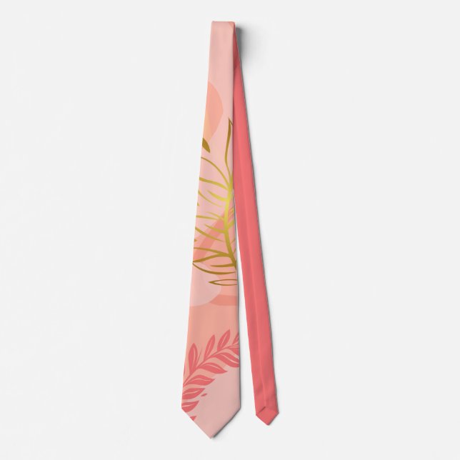 Aesthetic Boho Wildflowers Neck Tie (Front)