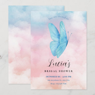Aesthetic butterfly dreamy bridal shower invitation
