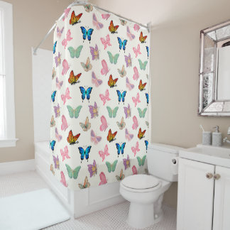 Aesthetic Butterfly seamless pattern Shower Curtain