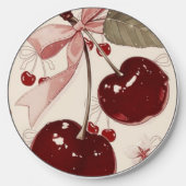 Aesthetic cherry and bow wireless charger (Front)