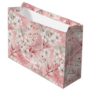 Aesthetic cherry blossoms large gift bag