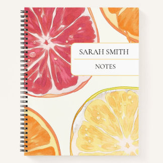 Aesthetic Citrus Notebook | Custom Name Journal