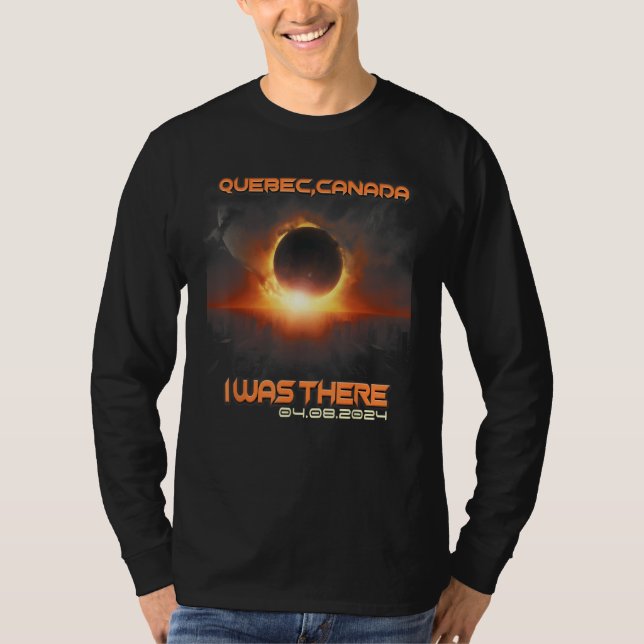 Aesthetic Cityscape Total Solar Eclipse 2024 Quebe T-Shirt (Front)