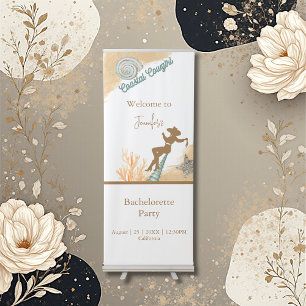 aesthetic coastal cowgirl bachelorette weekend retractable banner