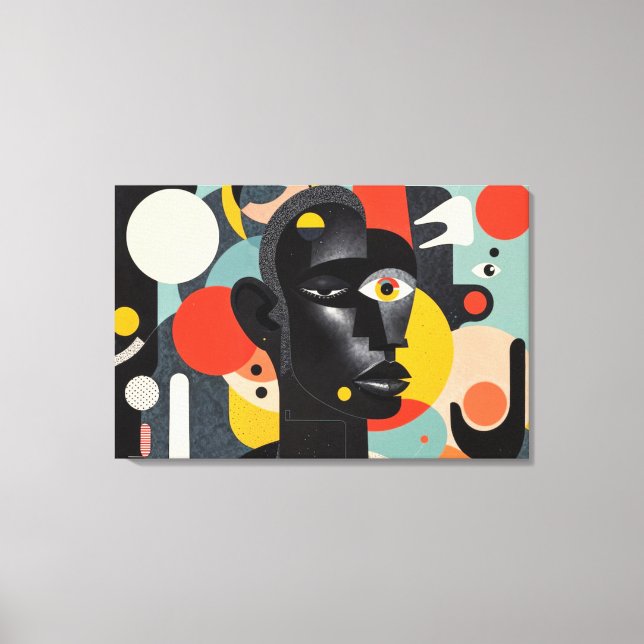 Aesthetic Colorful Abstract Dadaism  Canvas Print (Front)