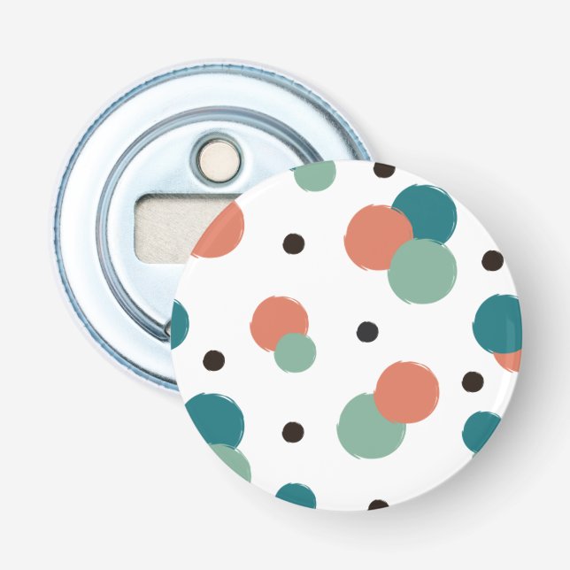 Aesthetic Colorful Dots Bottle Opener (Front)