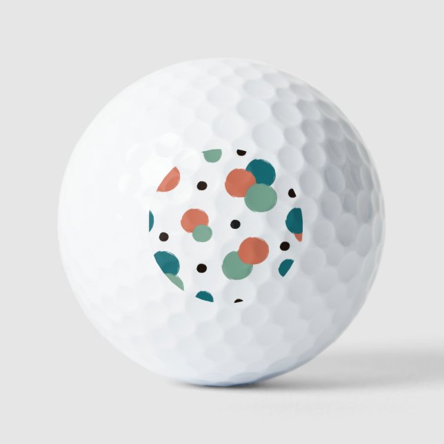 Aesthetic Colorful Dots Golf Balls (Front)