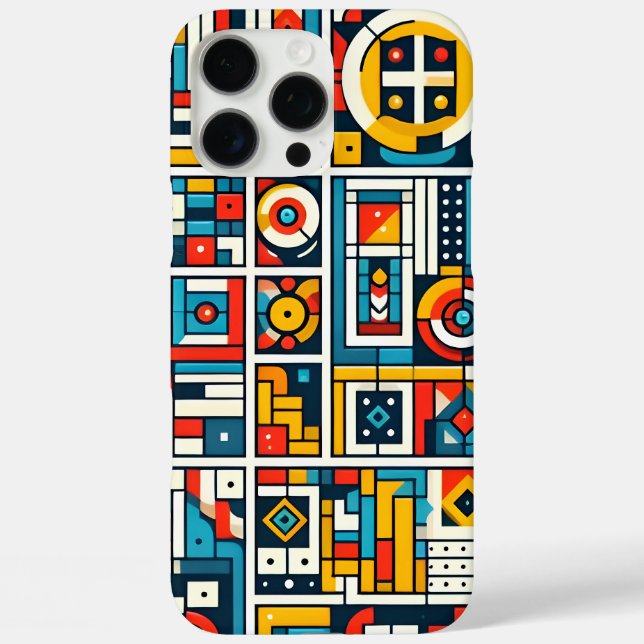 Aesthetic Colorful Geometric Pattern Case-Mate iPhone Case (Back)