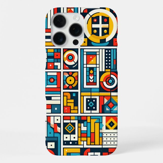 Aesthetic Colorful Geometric Pattern Iphone Case (Back)