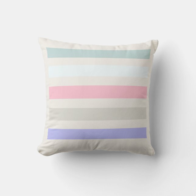 Aesthetic colorful  Lines Modern Square Pillow (Front)