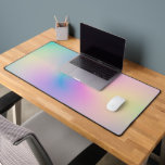 Aesthetic Colorful Positive Aura Gradient Desk Mat<br><div class="desc">This aesthetic horizon gradient spiritual Design is perfect for adding joy and positive energy to accessories,  dorm,  and room décor. A Beautiful Modern happy rainbow pastel colors aura gradient,  featuring a collection of pink,  purple,  blue,  yellow,  and green blending colors aura sensory art.</div>