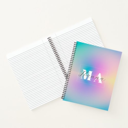 Aesthetic Colorful Positive Aura Gradient Notebook