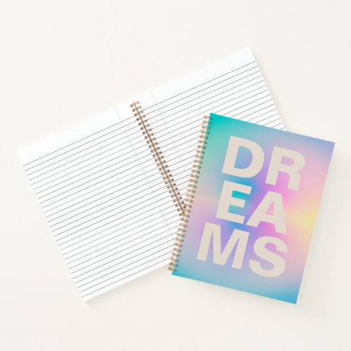 Aesthetic Colorful Positive Aura Gradient Notebook