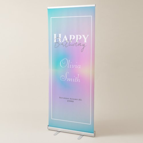 Aesthetic Colorful Positive Aura Gradient Retractable Banner