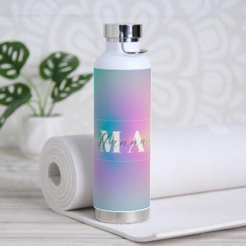 Aesthetic Colorful Positive Aura Gradient Water Bottle