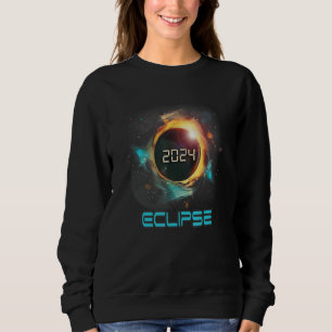Aesthetic Colorful Total Solar Eclipse 2024 Sweatshirt
