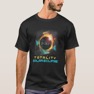 Aesthetic Colorful Total Solar Eclipse 2024 Totali T-Shirt