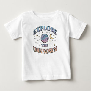 Aesthetic Cosmic Typography Design Baby T-Shirt