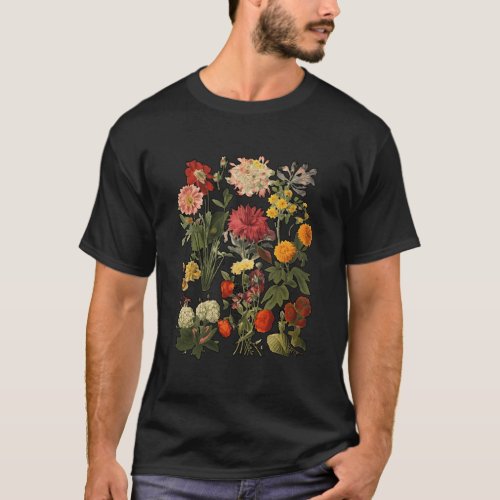 Aesthetic Cottagecore Flowers Botanical T_Shirt